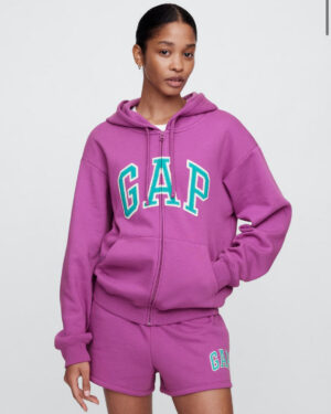 0648-POLERON GAP MUJER TALLA S POLERON GAP MORADO CON CAPUCHA MUJER TALLA S