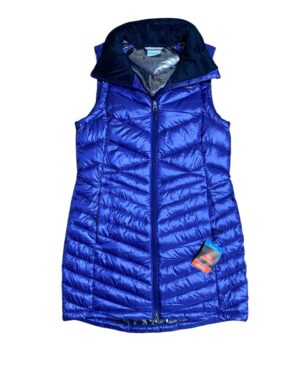0652-PARKA PLUMAS LARGA SIN MANGAS COLUMBIA MUJER TALLA XS PARKA PLUMAS LARGA SIN MANGAS COLUMBIA MUJER TALLA XS