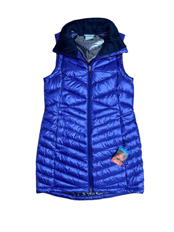 0652-PARKA PLUMAS LARGA SIN MANGAS COLUMBIA MUJER TALLA XS PARKA PLUMAS LARGA SIN MANGAS COLUMBIA MUJER TALLA XS