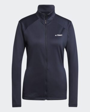 0663-1-POLERON ADIDAS TERREX AZUL MARINO MUJER TALLA M-L POLERON ADIDAS TERREX AZUL MARINO