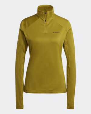 0669-1-POLERON MEDIO CIERRE ADIDAS TERREX MUJER TALLAS XS-S-L POLERON MEDIO CIERRE MOSTAZA ADIDAS TERREX MUJER