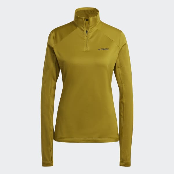0669-1-POLERON MEDIO CIERRE ADIDAS TERREX MUJER TALLAS XS-S-L POLERON MEDIO CIERRE MOSTAZA ADIDAS TERREX MUJER