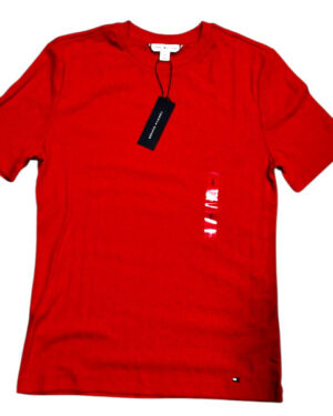 POLERA ROJA PUNTO CALADO TOMMY HILFIGER MUJER TALLA S