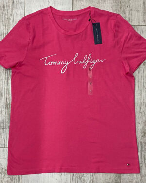 0724-POLERA TOMMY HILFIGER MUJER TALLA L POLERA ROSADA TOMMY HILFIGER MUJER TALLA M