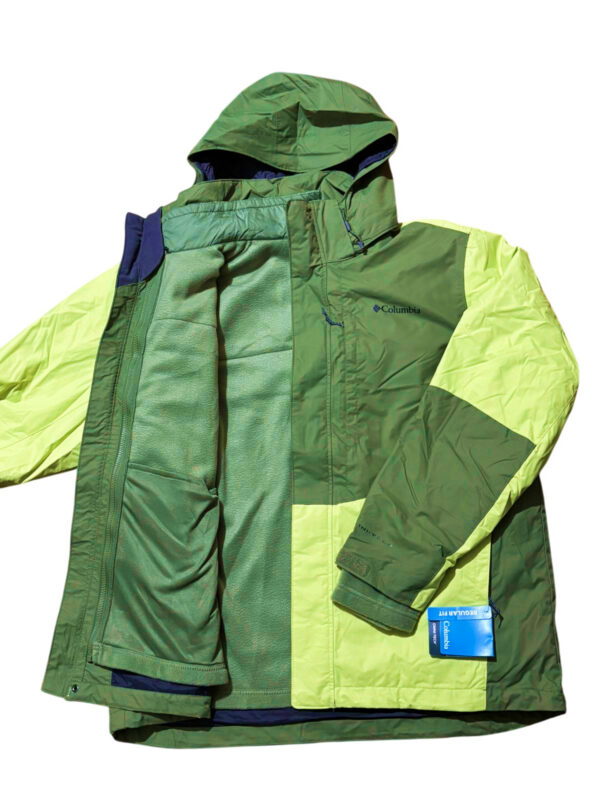 d2102-CHAQUETA COLUMBIA IMPERMEABLE DESMONTABLE INCLUYE POLAR HOMBRE VERDE TALLA XL CHAQUETA COLUMBIA IMPERMEABLE DESMONTABLE INCLUYE POLAR HOMBRE VERDE TALLA XL