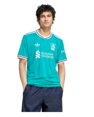 CAMISETA LIVERPOOL FC ADIDAS VISITA HOMBRE CELESTE TALLA M-L-XL
