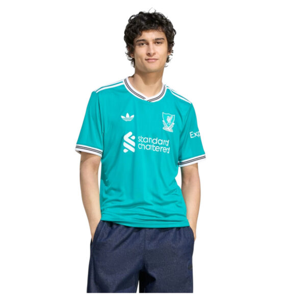 CAMISETA LIVERPOOL FC ADIDAS VISITA HOMBRE CELESTE TALLA M-L-XL