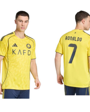 CAMISETA AL NASSR FC ADIDAS CRISTIANO RONALDO AMARILLO TALLA S-L-XL