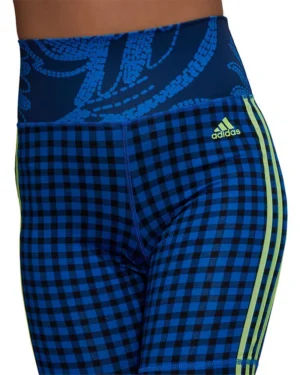 CALZAS BIKER ADIDAS AZULES MUJER TALLA XS-S-M CALZAS AZULES CON FRANJAS VERDES BIKER ADIDAS AZULES MUJER TALLA XS-S-M