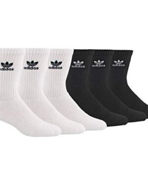 PACK 6 CALCETINES NEGROS Y BLANCOS ADIDAS ORIGINALS TALLA L PACK 6 CALCETINES NEGROS Y BLANCOS ADIDAS ORIGINALS