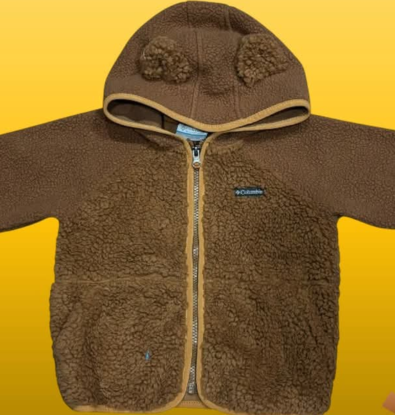 POLAR CAFÉ PELODUTIO CON OREJAS NIÑOS COLUMBIA TALLA 3 AÑOS POLAR CAFÉ PELUDITO CON OREJAS NIÑOS COLUMBIA
