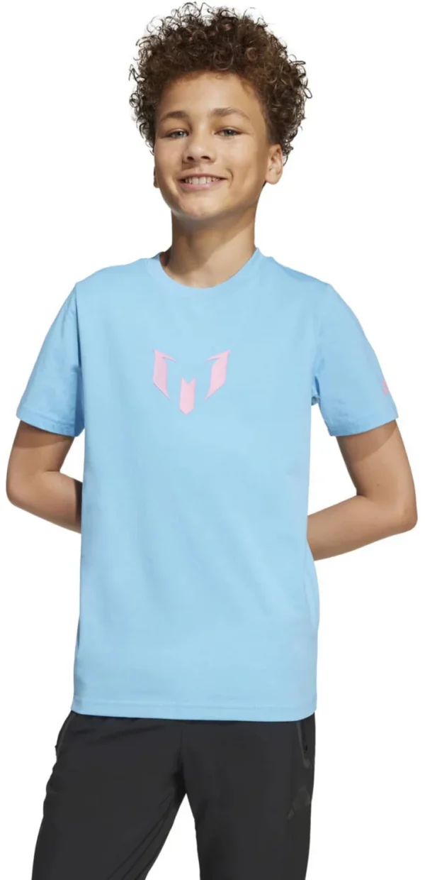 POLERA ADIDAS CELESTE MESSI ALGODON TALLA 9 A 10 AÑOS-1 POLERA ADIDAS CELESTE MESSI ALGODON