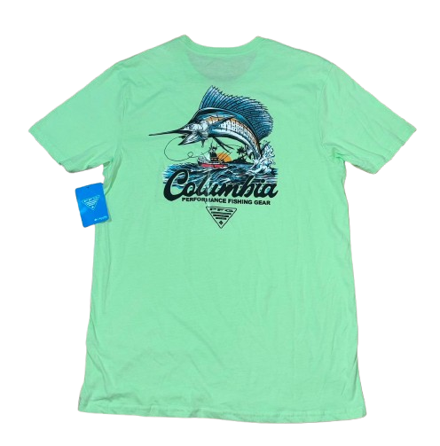 POLERA COLUMBIA VERDE HOMBRE TALLA L-XL