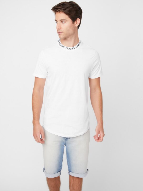 POLERA GUESS BLANCA HOMBRE CUELLO REDONDO TALLA L