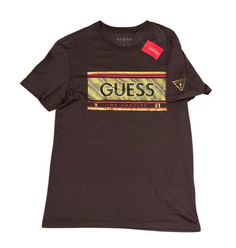 POLERA HOMBRE GUESS CAFÉ TALLA M