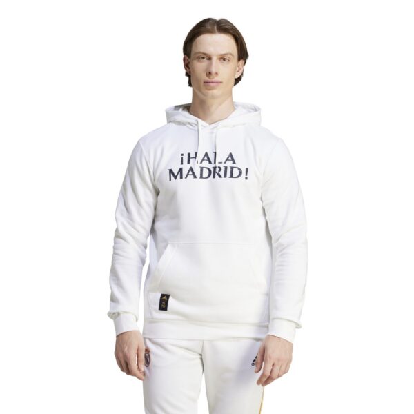 POLERON ADIDAS CANGURO BLANCO REAL MADRID TALLA L