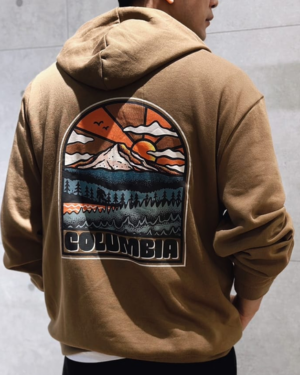 POLERON CAFE CANGURO COLUMBIA HOMBRE TALLA M