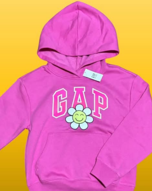 POLERON CANGURO ROSADO GAP NIÑA TALLA S-M-XL POLERON CANGURO ROSADO GAP NIÑA