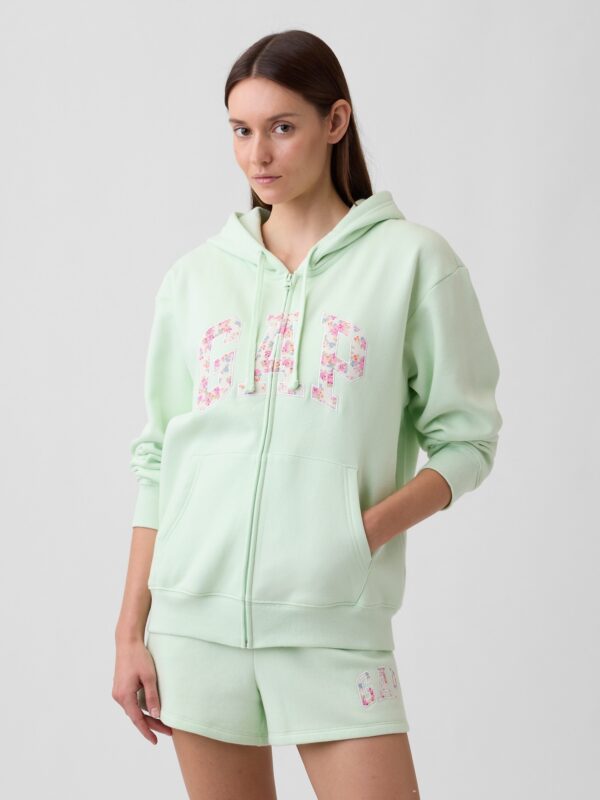 POLERON GAP VERDE CON CAPUCHA LETRAS FLOREADAS MUJER TALLA M POLERON GAP VERDE CON CAPUCHA LETRAS FLOREADAS MUJER