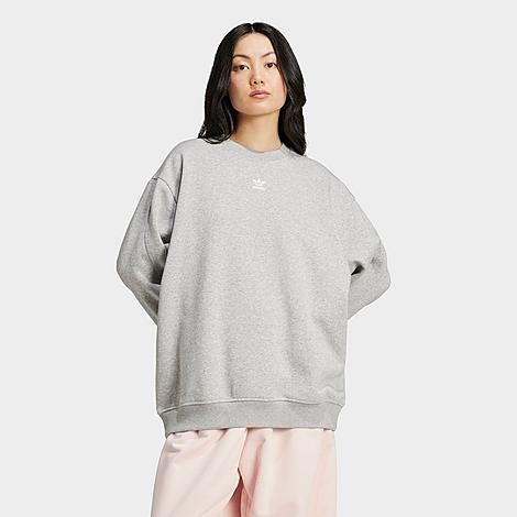 POLERON GRIS CUELLO REDONDO ADIDAS ORIGINALS MUJER TALLA XL