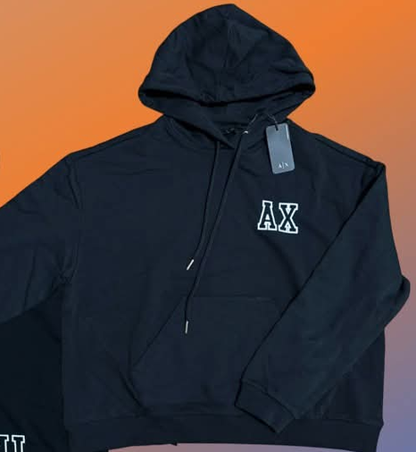 POLERON NEGRO CANGURO ARMANI EXCHANGE MUJER TALLA L-1 POLERON NEGRO CANGURO ARMANI EXCHANGE MUJER