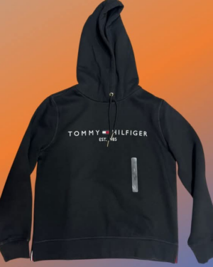 POLERON NEGRO CAPUCHA TOMMY HILFIGER TALLA L-XXL POLERON NEGRO CAPUCHA TOMMY HILFIGER