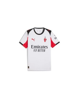 CAMISETA DE FUTBOL BLANCA PUMA AC MILAN VISITANTE 2025-2026 CAMISETA DE FUTBOL BLANCA PUMA AC MILAN VISITANTE 2025-2026