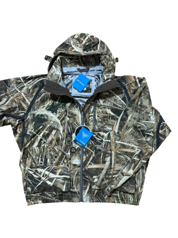 CHAQUETA IMPERMEABLE CON GORRO COLUMBIA CAMUFLAJE HOMBRE CHAQUETA IMPERMEABLE CON GORRO COLUMBIA CAMUFLAJE HOMBRE