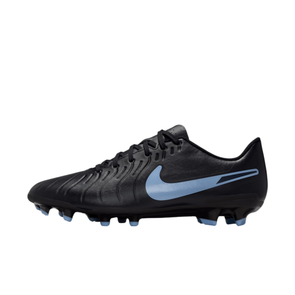 ZAPATOS DE FUTBOL NIKE TIEMPO NEGRO CON CELESTE TALLA 44.5 ZAPATOS DE FUTBOL NIKE TIEMPO LEGEND 10 NEGRO CON CELESTE