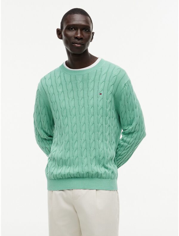 SWEATER TOMMY HILFIGER VERDE HOMBRE SWEATER TOMMY HILFIGER VERDE HOMBRE