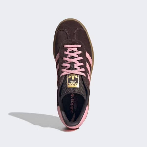 ZAPATILLAS ADIDAS GAZELLE BOLD CAFÉ CON ROSADO MUJER-2 ZAPATILLAS ADIDAS GAZELLE BOLD CAFÉ CON ROSADO MUJER